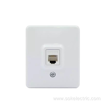 1Gang TEL Outlet Surface Mounted IP20 socket outlet